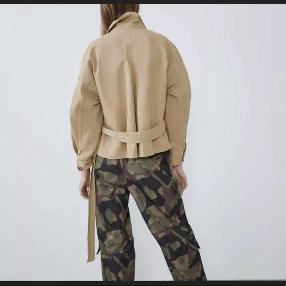 Zara Tan Belted Jacket with Pockets #Cybermondaysale - Picture 6 of 12